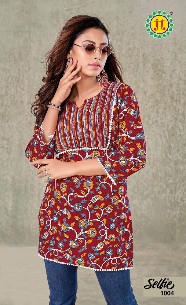 Selfie Vol 2 By Jt Cotton Printed Fancy Ladies Top Wholesale Price In Surat
